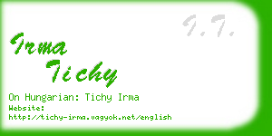 irma tichy business card